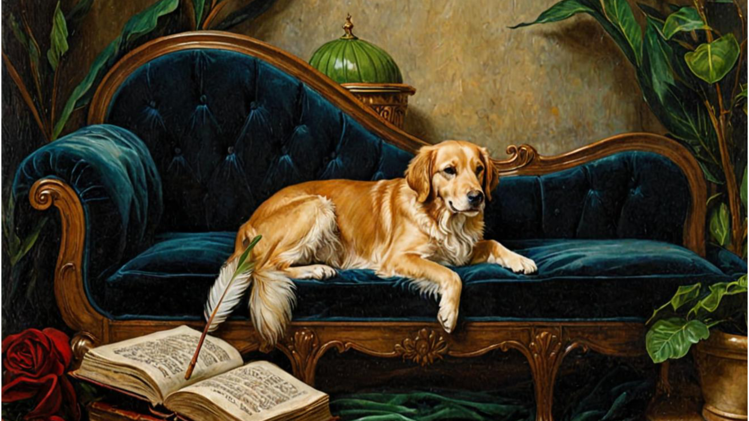 Luxury custom pet portrait in fine-art dog on canvas— The Saucy Paws
